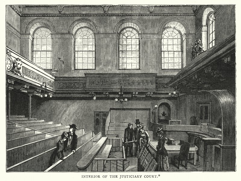 Intérieur de la Cour de justice (gravure) - English School