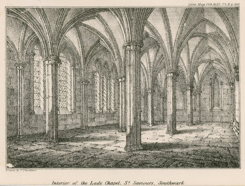 Intérieur de la chapelle de la Dame, St Saviours, Southwark - English School