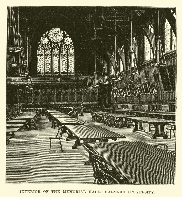 Intérieur du Hall Mémorial, Université Harvard - English School