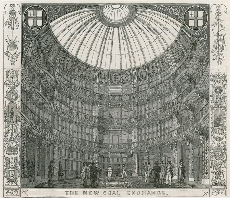 Intérieur du nouveau Coal Exchange, Thames Street - English School