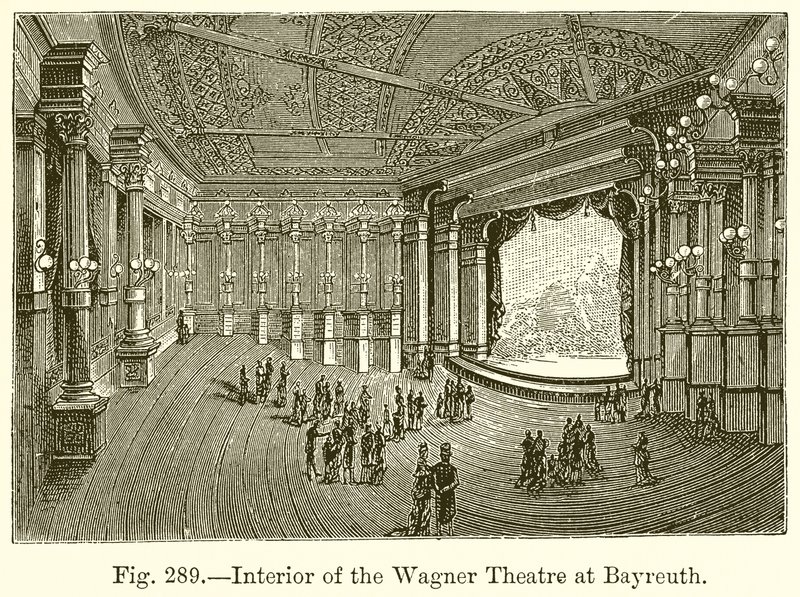 Intérieur du Théâtre Wagner à Bayreuth - English School