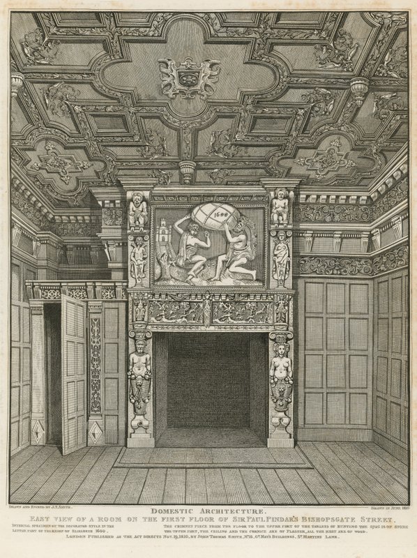Vue intérieure de la maison de Sir Paul Pindar - English School