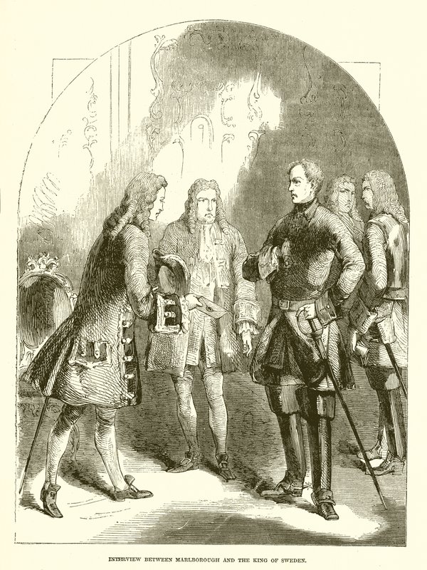 Entrevue entre Marlborough et le roi de Suède - English School