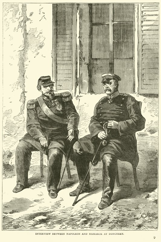 Entrevue entre Napoléon et Bismarck à Donchery, septembre 1870 - English School