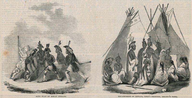 Campement indien Ioway, Lords Cricket Ground - English School