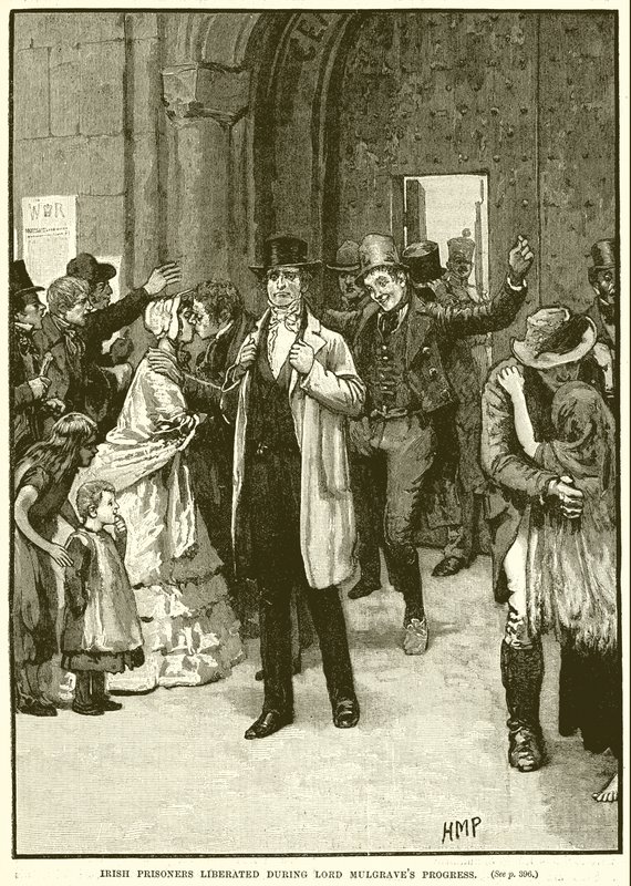 Prisonniers irlandais libérés pendant la progression de Lord Mulgrave - English School