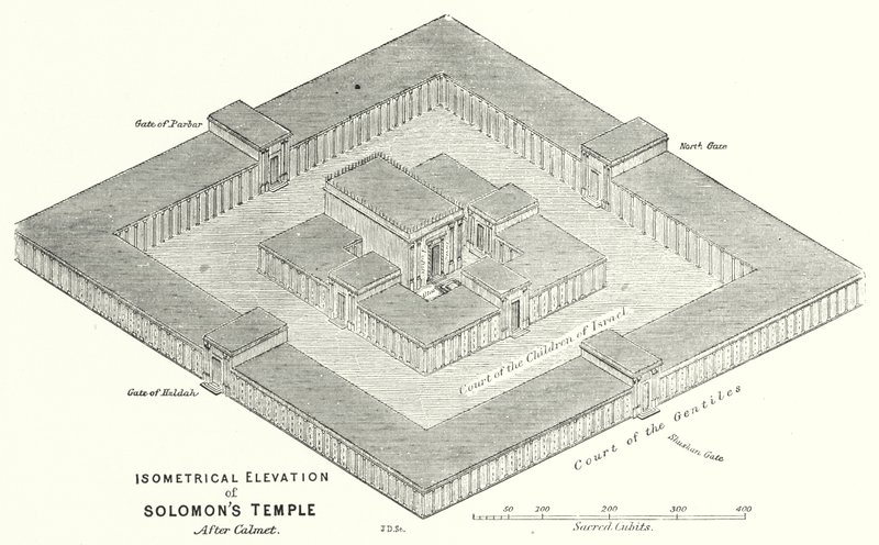 Élévation isométrique du Temple de Salomon, d