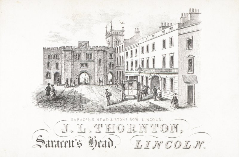 J L Thornton, Saracens Head et Stone, Lincoln - English School