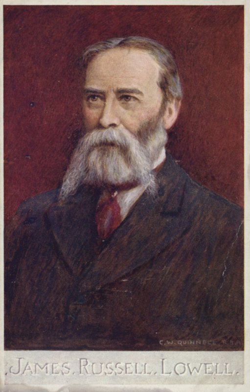 James Russell Lowell (1819-1891), poète et diplomate américain (lithographie couleur) - English School