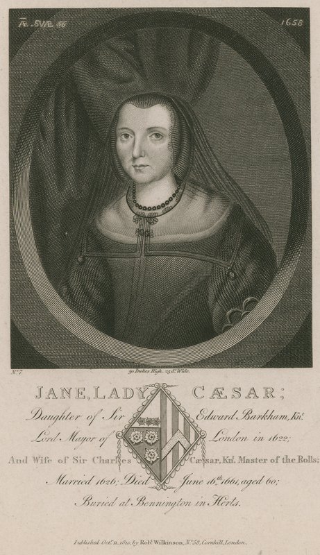 Jane, Lady Caesar, fille de Sir Edward Barkham - English School