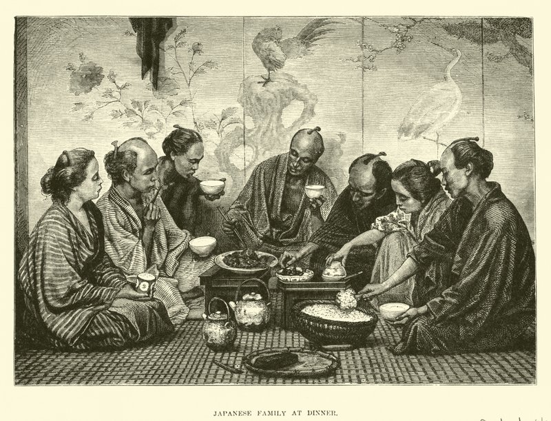 Famille japonaise au dîner - English School