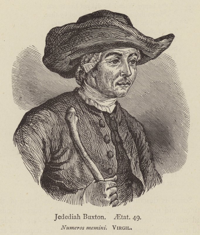 Jedediah Buxton, âgé de 49 ans (gravure) - English School