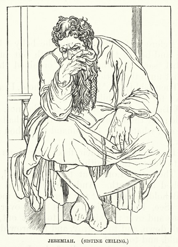Jérémie, Plafond de la Chapelle Sixtine (gravure) - English School