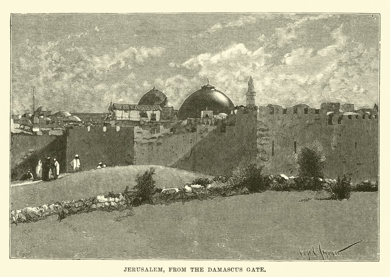 Jérusalem, depuis la porte de Damas - English School