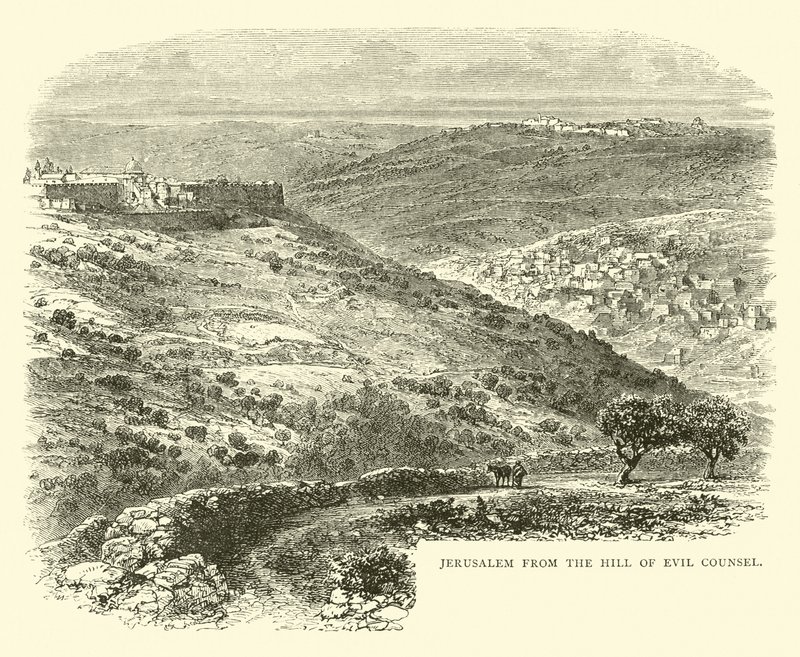 Jérusalem depuis la colline du Mauvais Conseil - English School