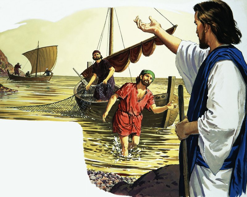Jésus-Christ avec des pêcheurs - English School