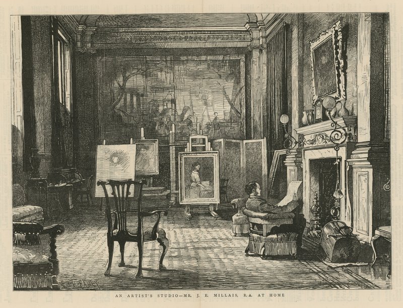 John Everett Millais chez lui - English School