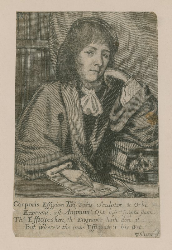 John Norton; frontispice de Scholars Vade Mecum, 1674 - English School