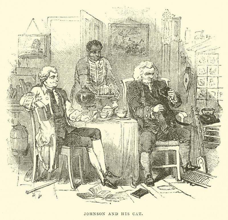 Johnson et son chat (gravure) - English School