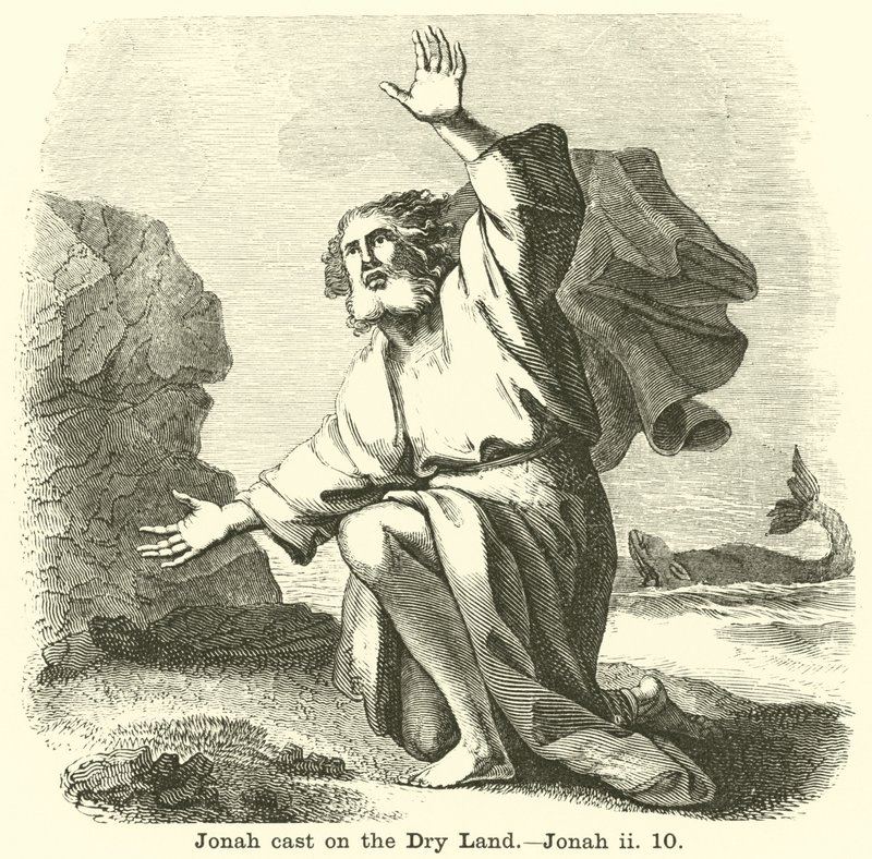 Jonas rejeté sur la terre ferme, Jonas, ii, 10 - English School