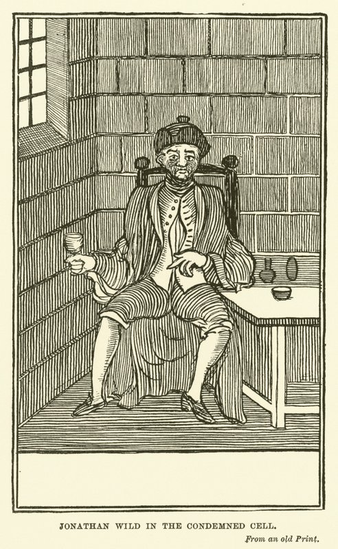 Jonathan Wild dans la cellule du condamné (gravure) - English School