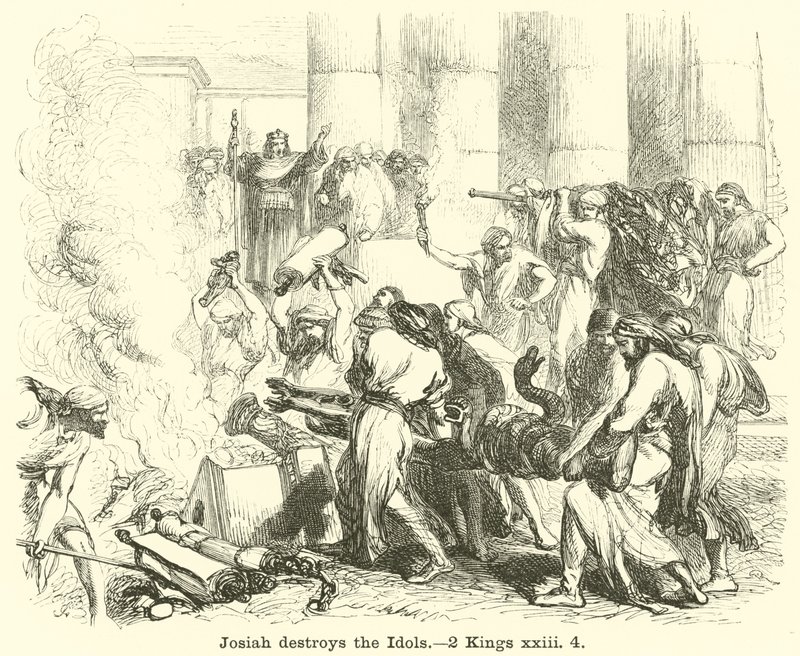Josias détruit les idoles, 2 Rois, xxiii, 4 - English School