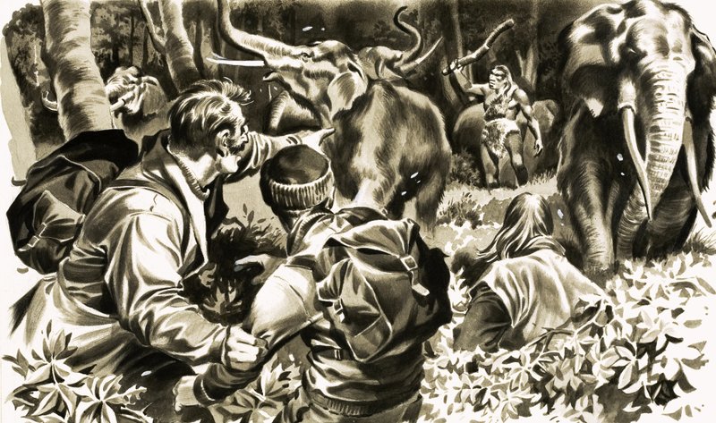 Voyage au centre de la Terre. Illustration du feuilleton par Jules Verne - English School
