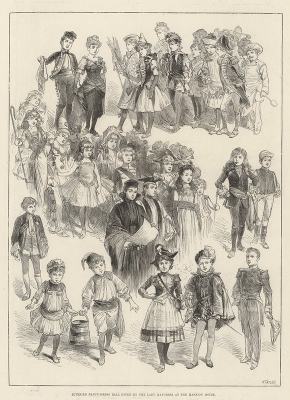 Bal costumé pour enfants donné par la Lady Mayoress à Mansion House (gravure) - English School