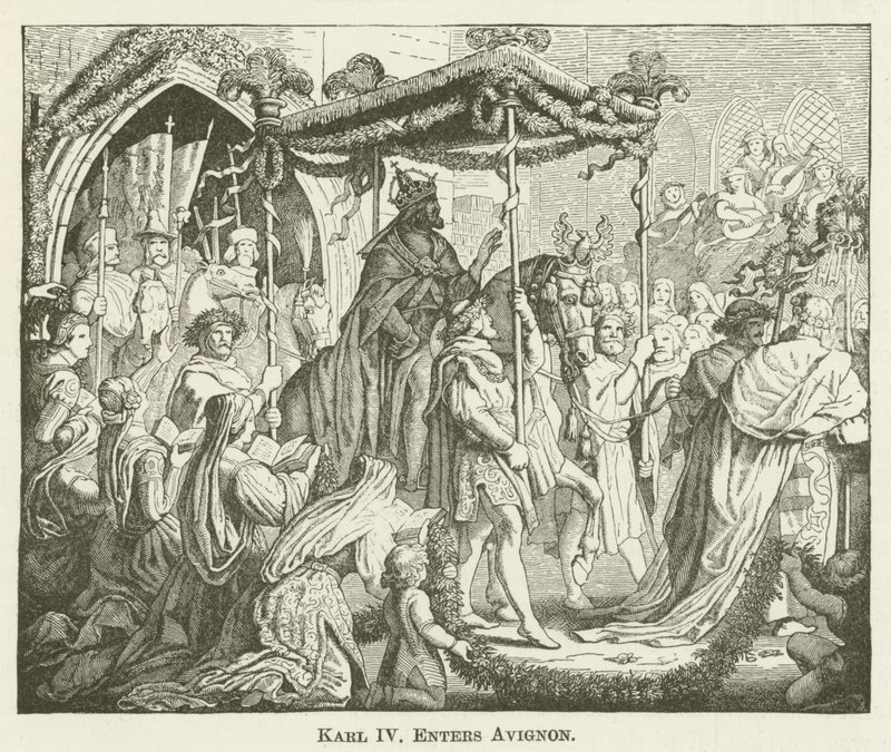 Karl IV entre à Avignon - English School