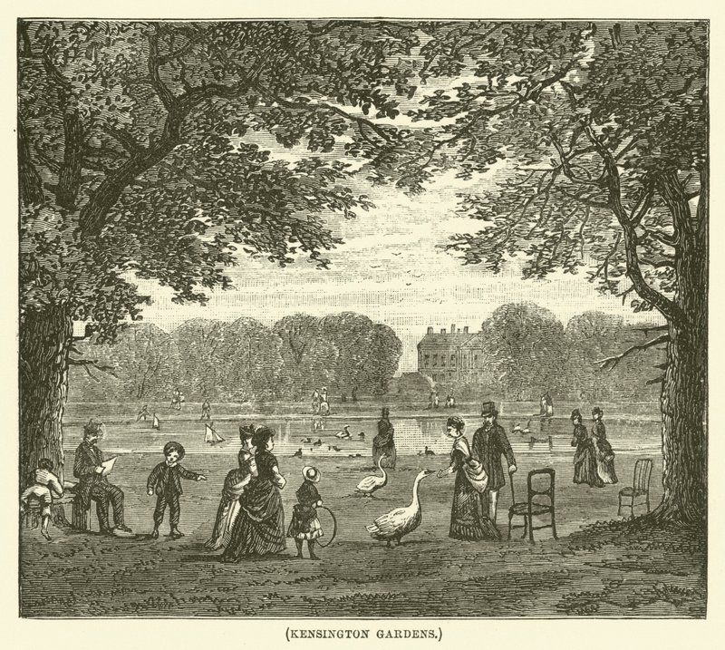Kensington Gardens (gravure) - English School