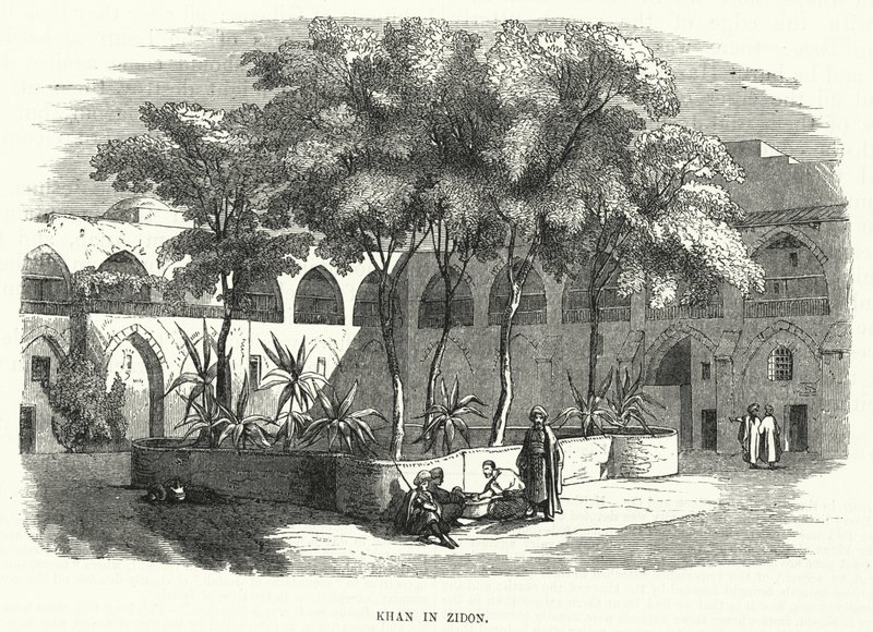 Khan à Sidon (gravure) - English School