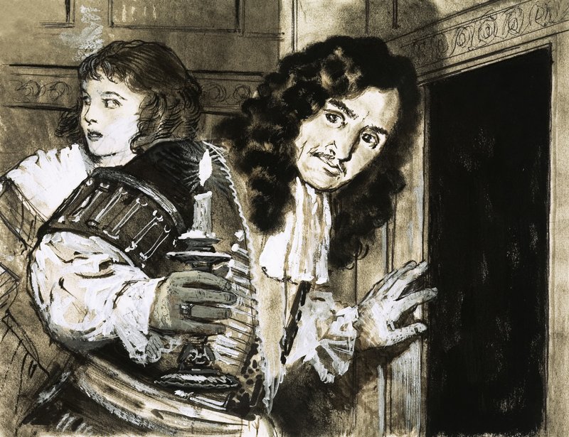 Le roi Charles II se cache après sa défaite à la bataille de Worcester - English School