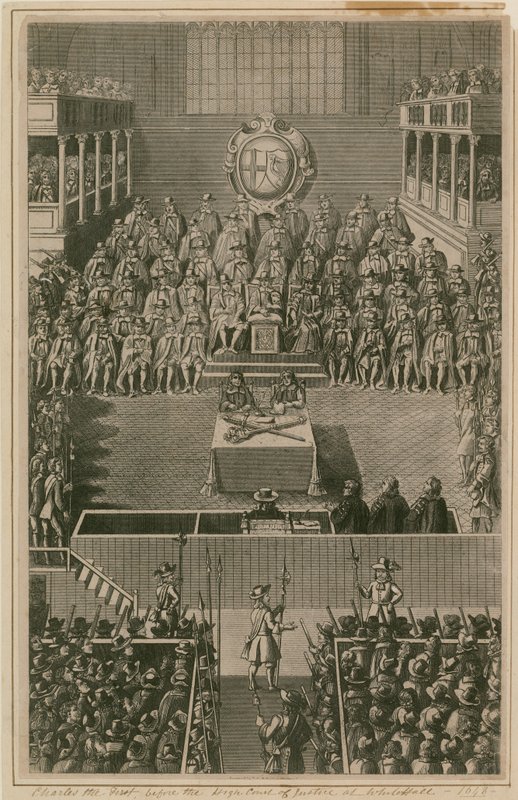 Le roi Charles Ier devant la Haute Cour de justice à Whitehall, 1648 - English School