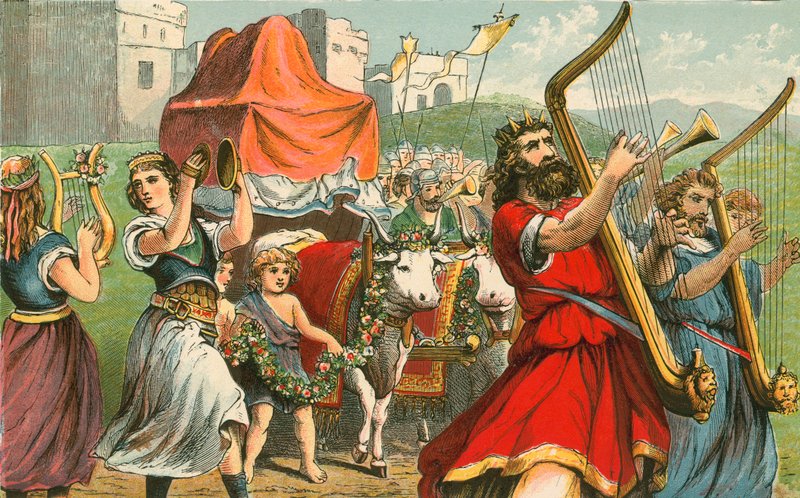 Le roi David apportant l