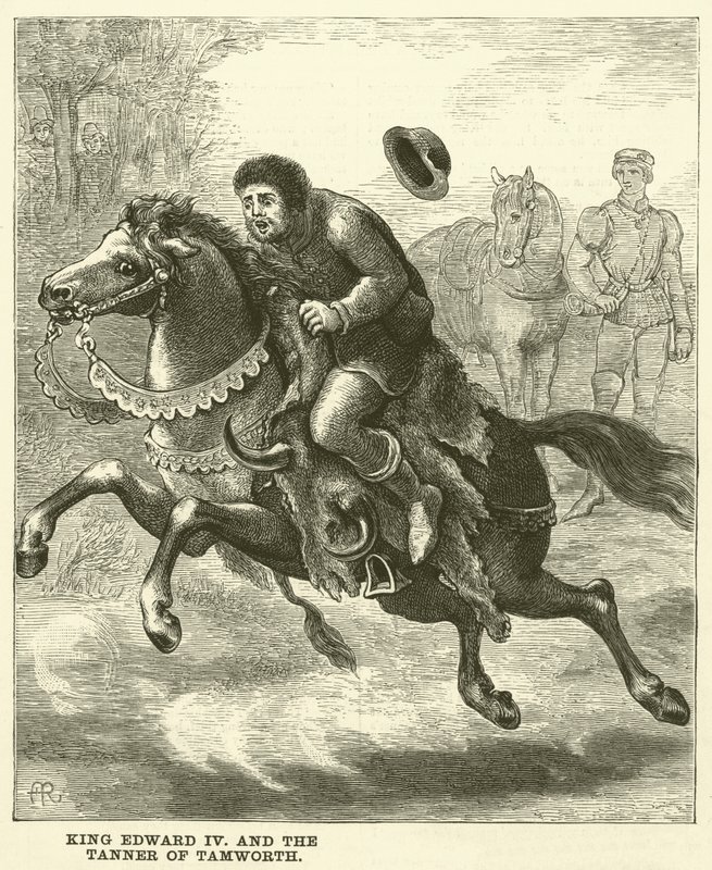 Le roi Édouard IV et le tanneur de Tamworth (gravure) - English School