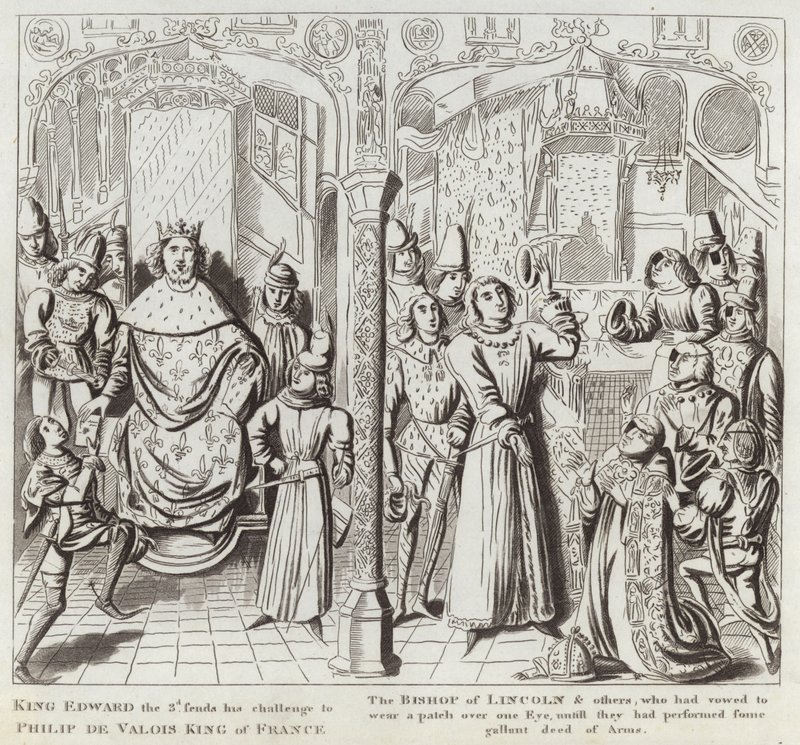 Le roi Édouard III envoie son défi à Philippe de Valois, roi de France, l