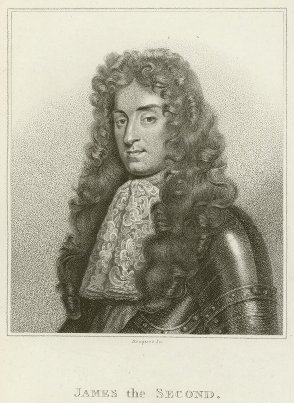 Le roi Jacques II (gravure) - English School