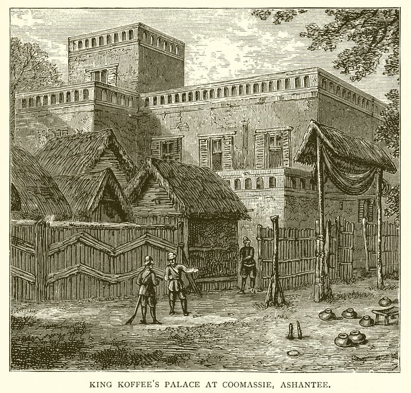 Palais du roi Koffee à Coomassie, Ashantee - English School