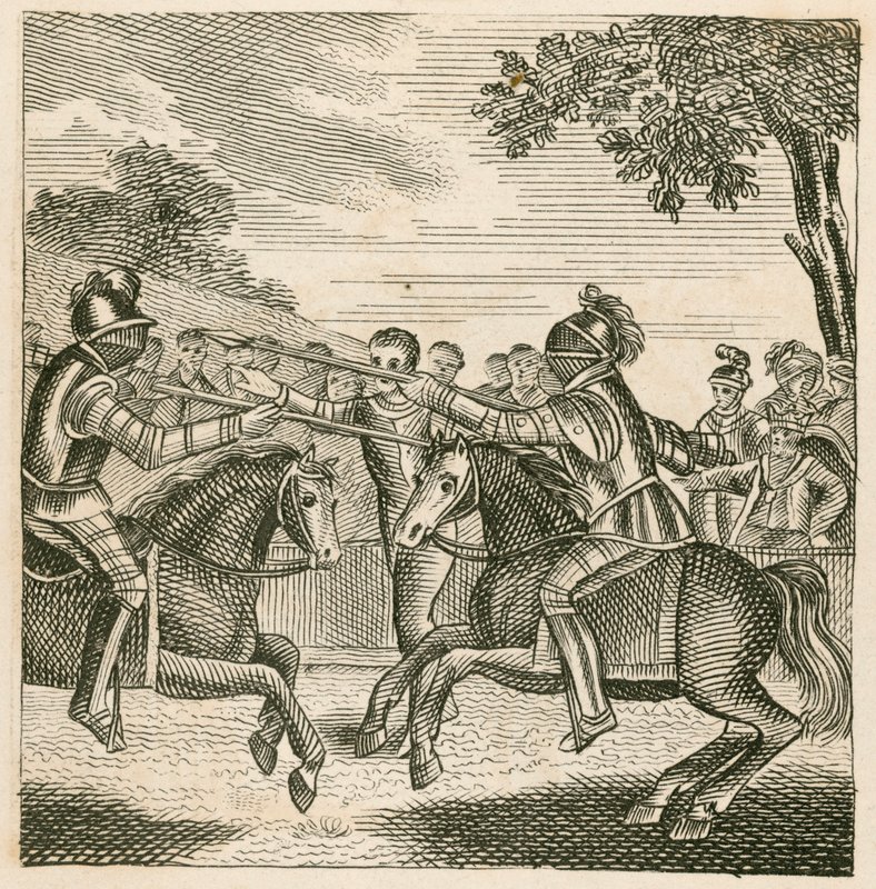 Le roi Richard II empêchant le duel entre les ducs de Hereford et de Norfolk - English School