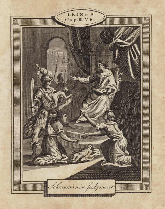 Le jugement sage du roi Salomon - English School