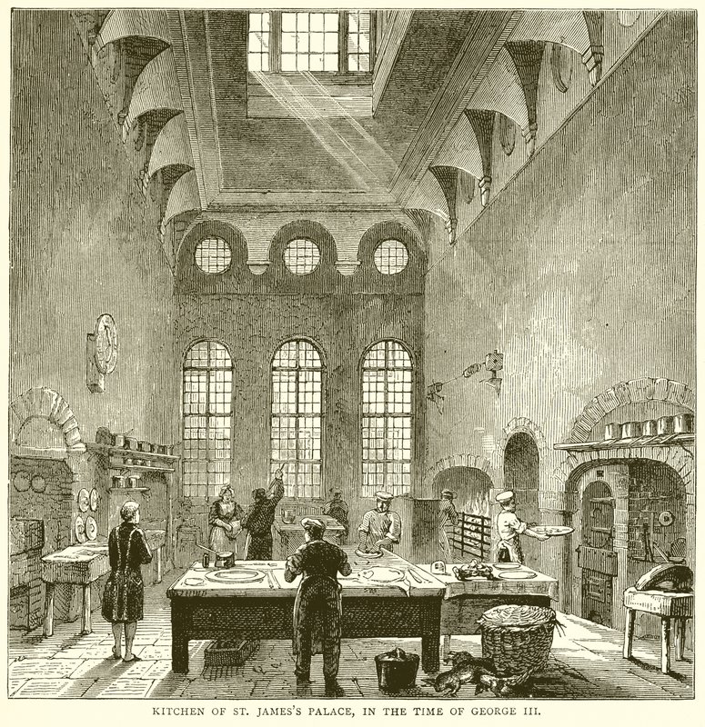 Cuisine du palais de St. Jamess, à l