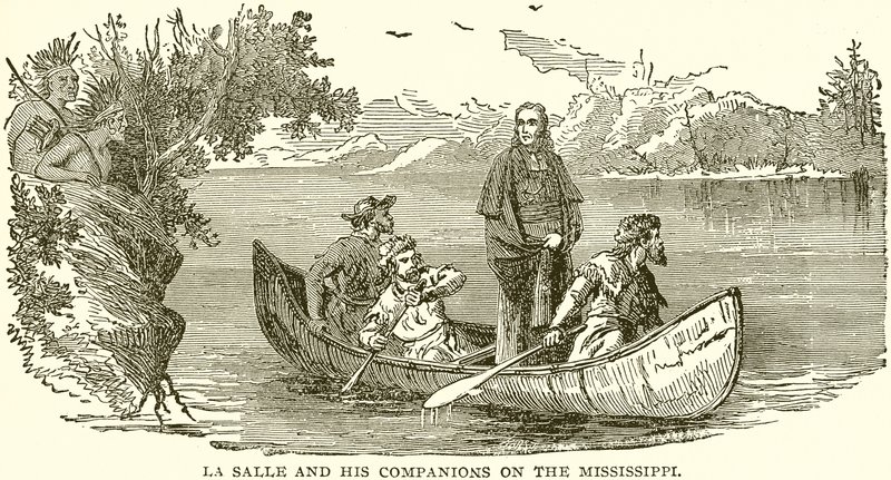 La Salle et ses compagnons sur le Mississippi - English School