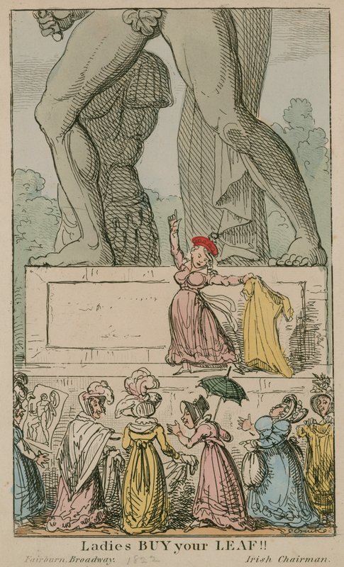 Mesdames, achetez votre feuille ! Statue d