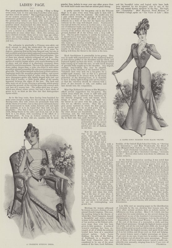 Page des dames (lithographie) - English School