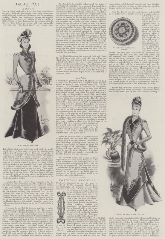 Page des dames (lithographie) - English School