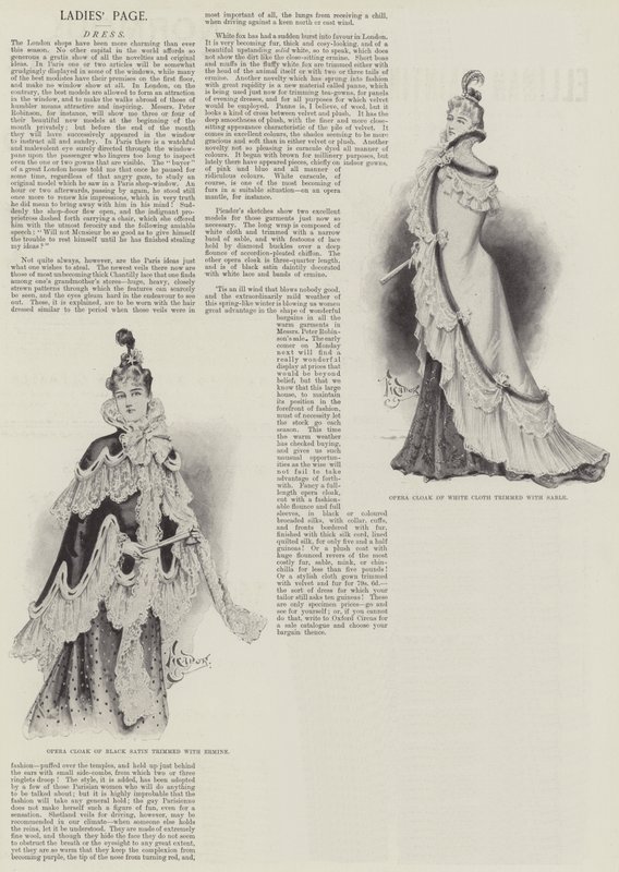 Page des dames, robe (lithographie) - English School