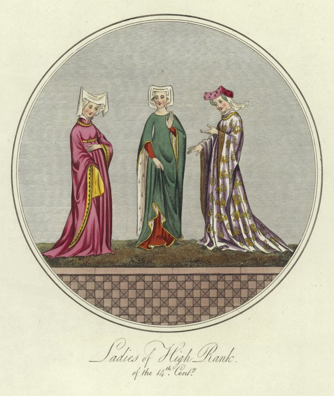 Dames de haut rang du 14ème siècle - English School
