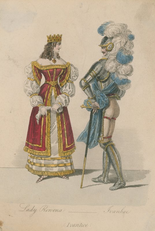 Lady Rowena et Ivanhoe - English School