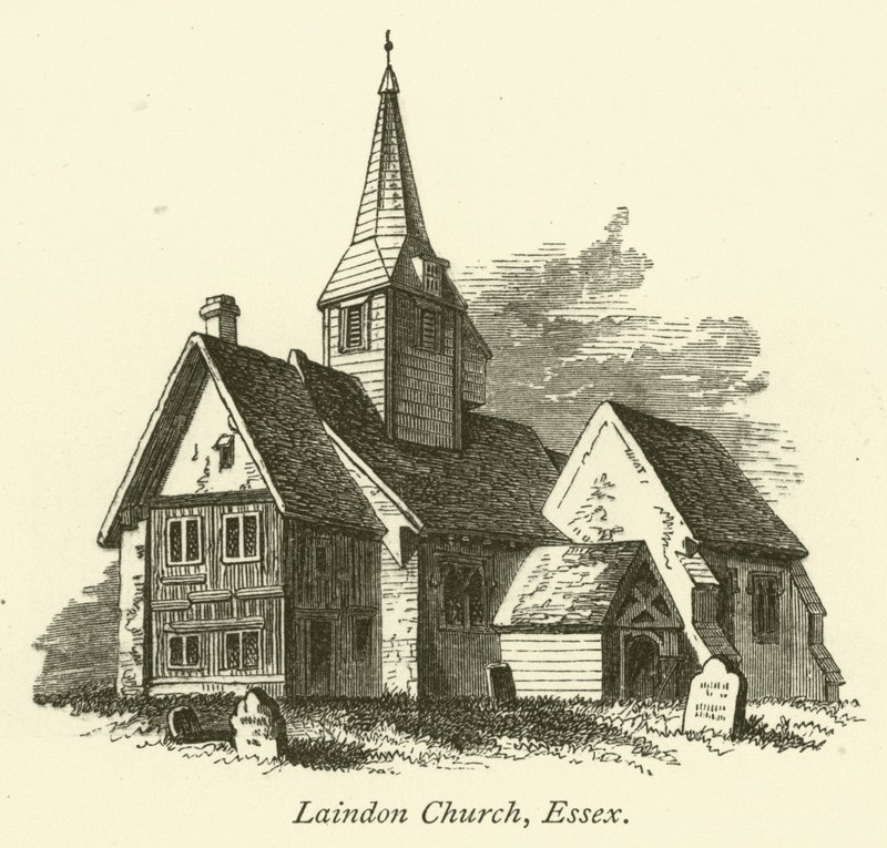 Église de Laindon, Essex (gravure) - English School