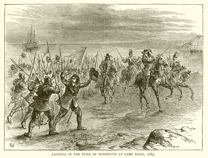 Débarquement du Duc de Monmouth à Lyme Regis, 1685 - English School